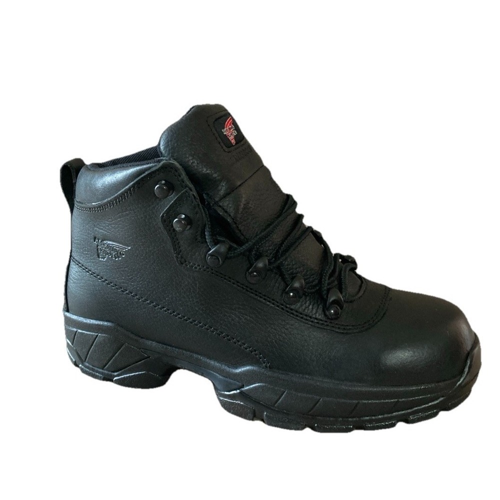 Red Wing Waterproof Boots 6680 Men's Sz 8 E2 New Black Tech Toe Safety Hiker